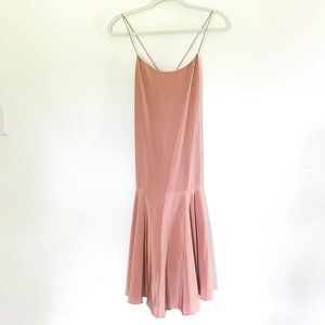 Tibi Nude Silk Slip Dress